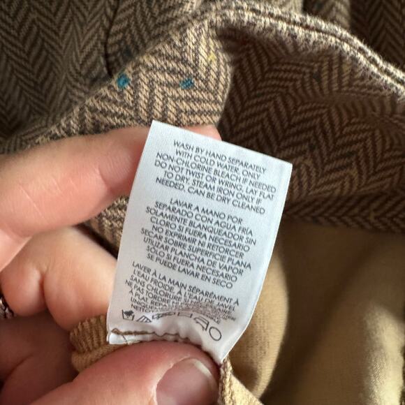 Cabi Penny Blazer Brown Polka Dot Button Up Front Pocket Long Sleeve Sz XL - Picture 5 of 6